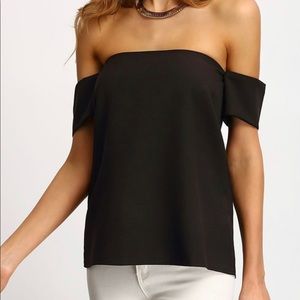 Off the shoulder tunic top